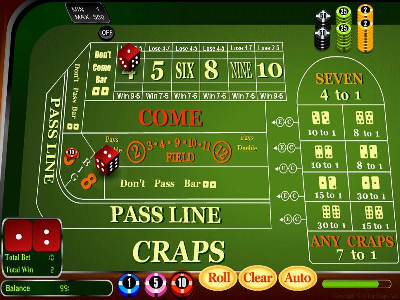 Craps Age 2.1 is a free online craps game with an additional Auto-Play fuction.